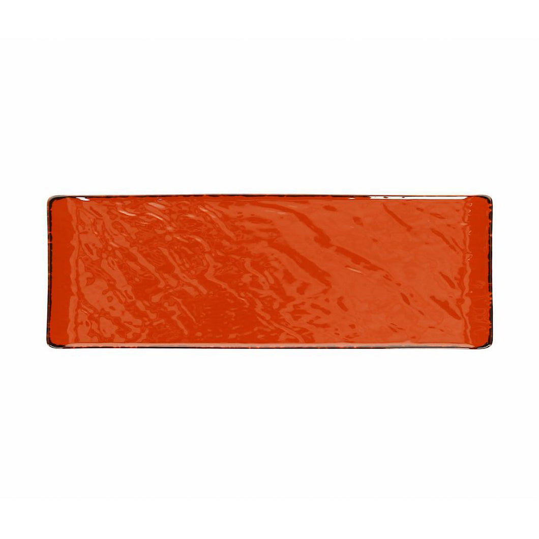 Vulcania Rect.Plate 30x10cm Orange