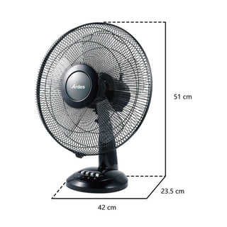 Desk Fan Style16'', 50W, 5 Blades, 3 Speeds