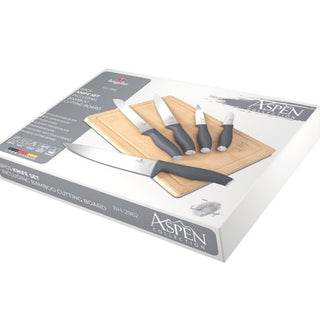 6 pcs knife set with bamboo cutting board