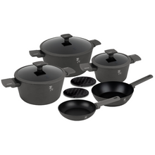 Load image into Gallery viewer, 10-Piece Kitchen Stackable Cookware Set Antracit Collection
