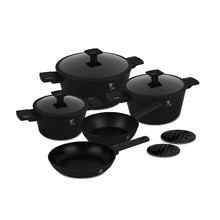 Load image into Gallery viewer, 10 pcs cookware set, Berlinger Haus, Matt Black Collection
