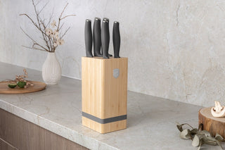 6pcs knife set with bamboo