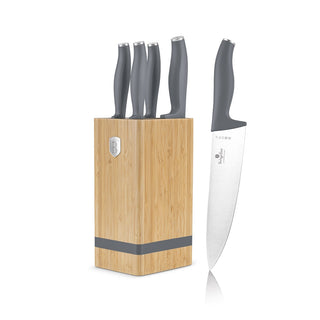 6pcs knife set with bamboo