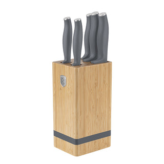 6pcs knife set with bamboo