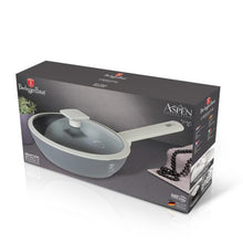 Load image into Gallery viewer, Deep frypan with lid, 24 cm, Matt Grey
