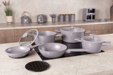 Load image into Gallery viewer, 10-Piece Kitchen Stackable Cookware Set Taupe Collection
