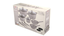 Load image into Gallery viewer, 15-Piece Kitchen Stackable Cookware Set Taupe Collection
