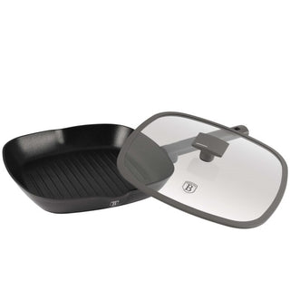 Grill pan with lid, 28 cm, Anthracite