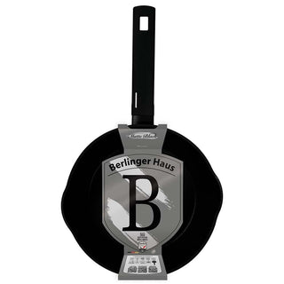 Deep frypan with 2 mouth, 28 cm , Matte Black