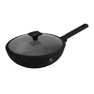 Wok with lid, 28 cm,Matte Black