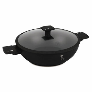 Wok with lid, 30cm , Matte Black