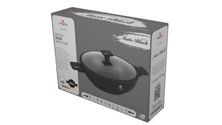 Wok with lid, 30cm , Matte Black