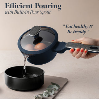 Sauce pan With Lid, 16 cm ,Deep Sea