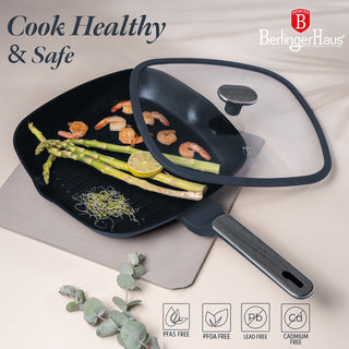 Grill Pan With Lid 28 cm , Deep Sea