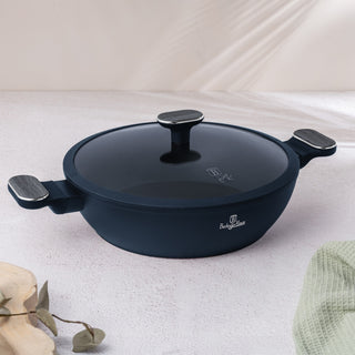 Shallow Pot with Lid 28 cm, Deep Sea