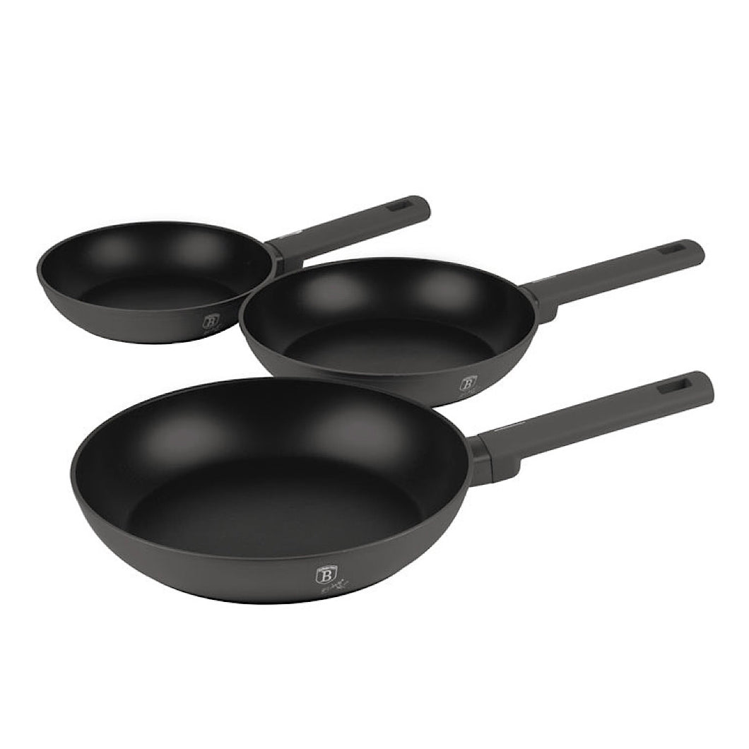 3 pcs frypan set, Anthracit