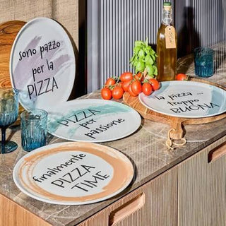 Round Pizza Plate 33cm Cinzia Multicolor