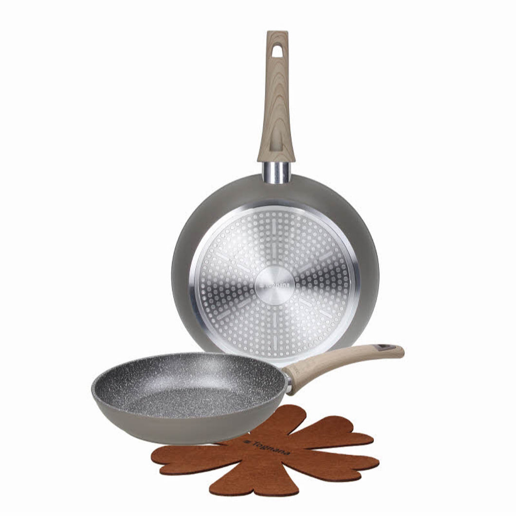 Eco Collection Set 2 pans 24-28cm Aluminum Tortora