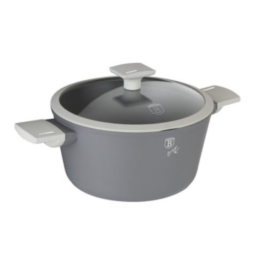 Casserole with lid, 20 cm, Matt Grey