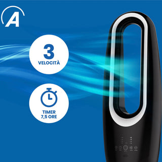 Bladeless Fan Muna XXL, 70W, oscillation, Remote Control, LED Night 4 Colors, Noiseless