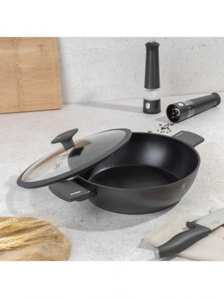 Shallow pot with lid, Anthracite