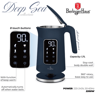 Digital Kettle 1.7L,2200W Touch screen