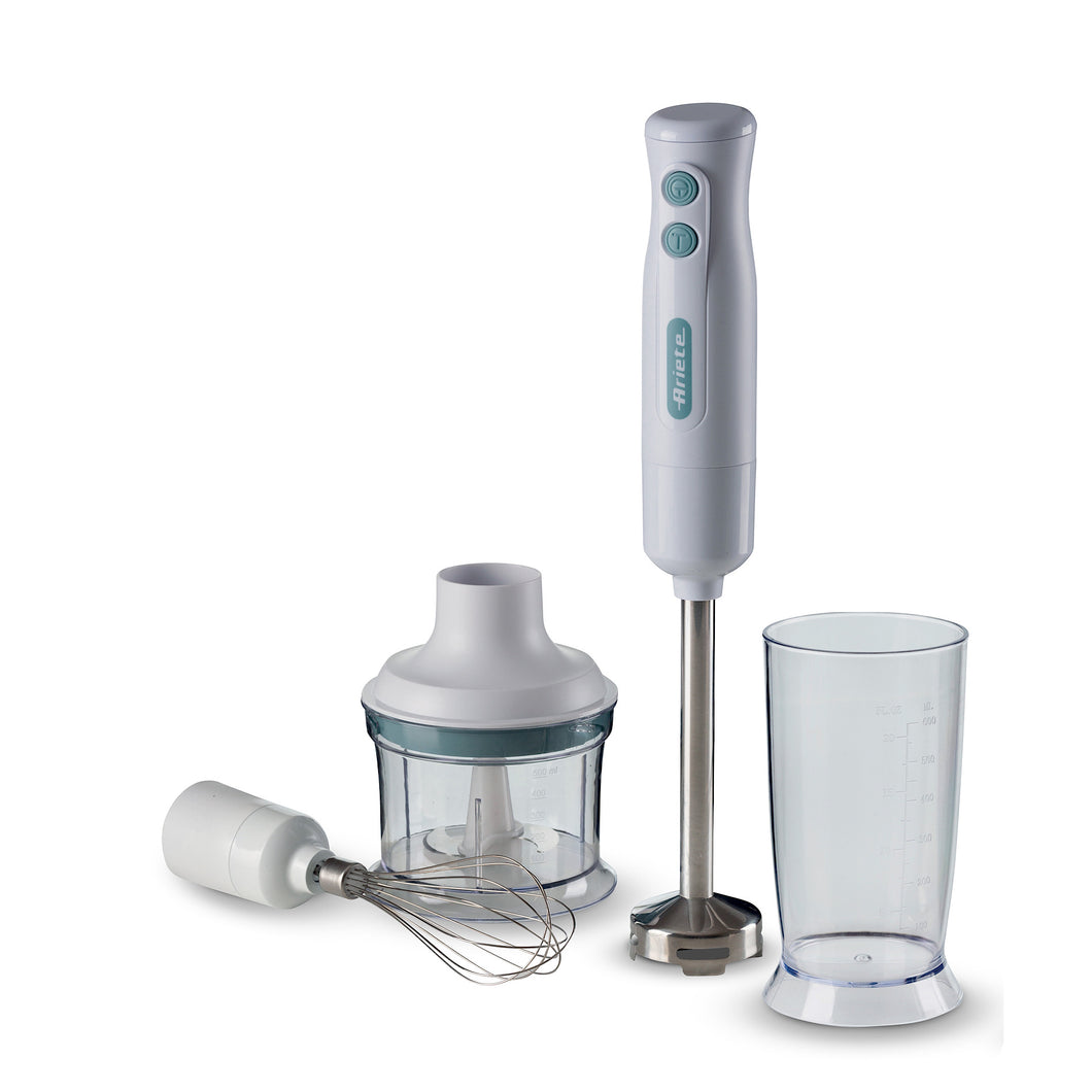 Hand Blender With Stainless Steel Blade 3on 1 Blue/White