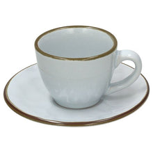 Load image into Gallery viewer, Set 6 Coffee Cup &amp; Saucer Glace Ceramic Gray
