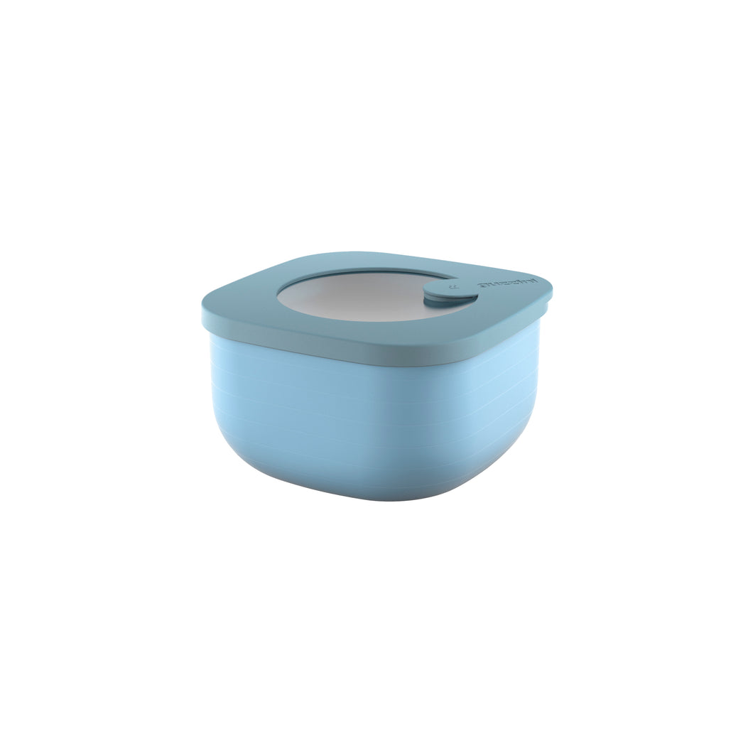 S STORE&MORE - Shallow airtight fridge/freezer/microwave containers 450cc Matt mid blue