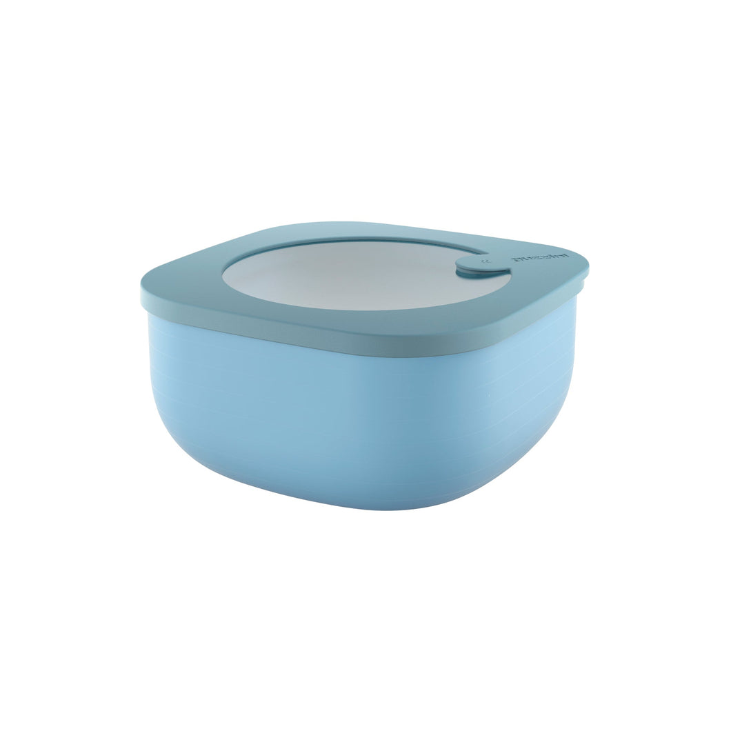 M STORE&MORE - Shallow airtight fridge/freezer/microwave containers 975cc Matt mid blue