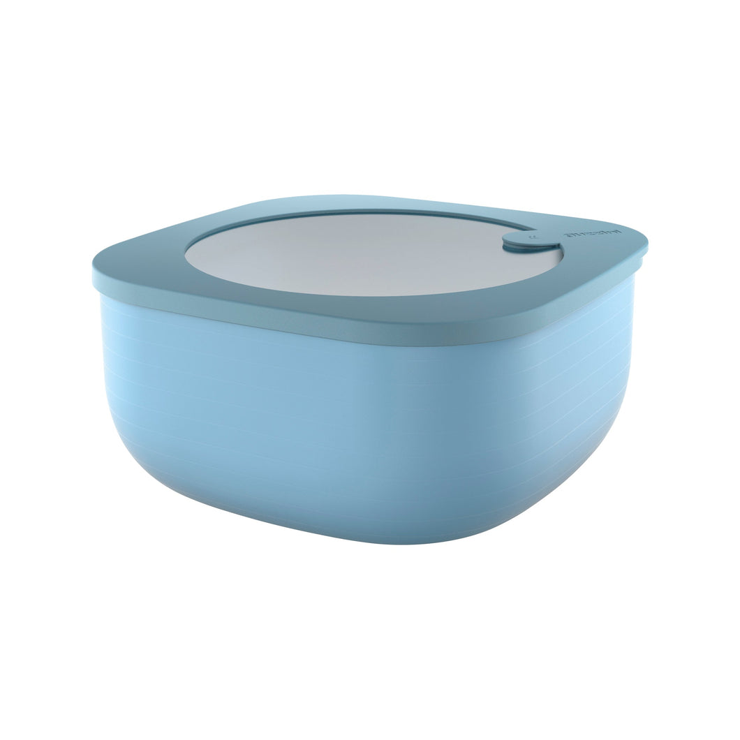 L STORE&MORE - Shallow airtight fridge/freezer/microwave containers 1900cc Matt mid blue