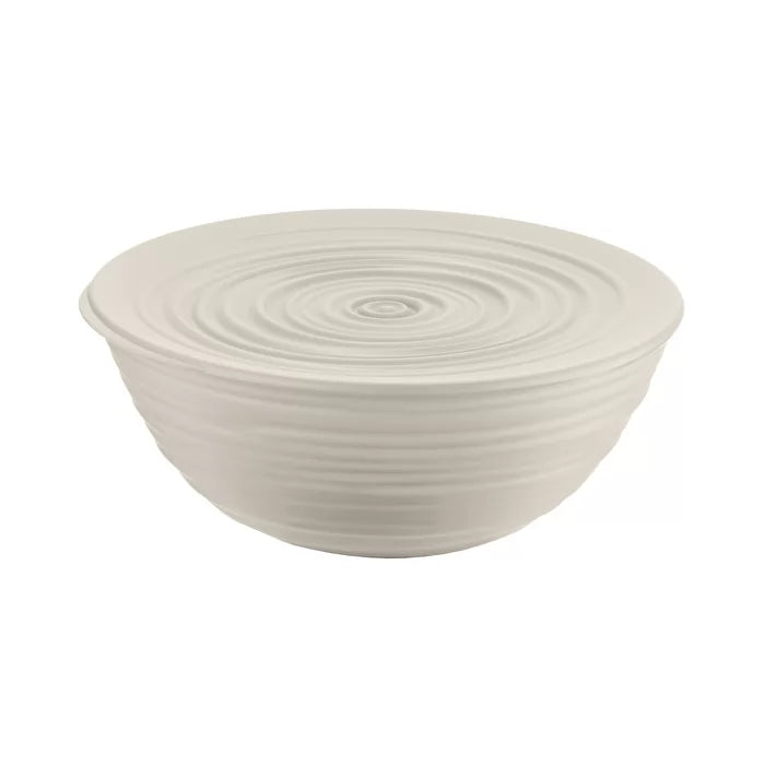 L Bowl with lid White Milk
