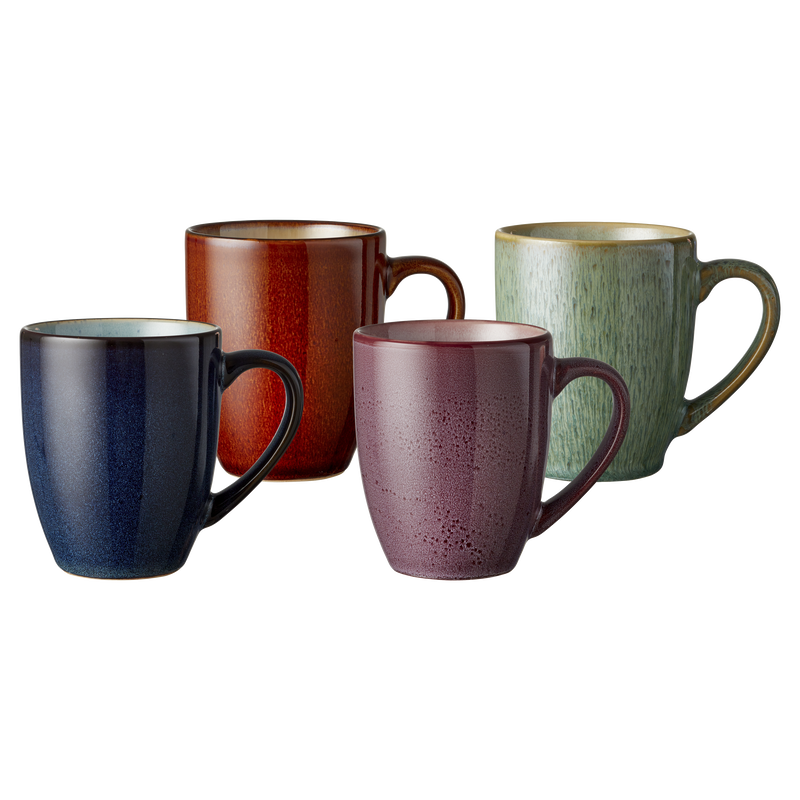 Stoneware Mug 0.3L With Handle Set 4 Pcs