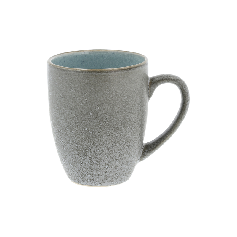 Stoneware Mug With Handle 0.3L Grey /Light Blue