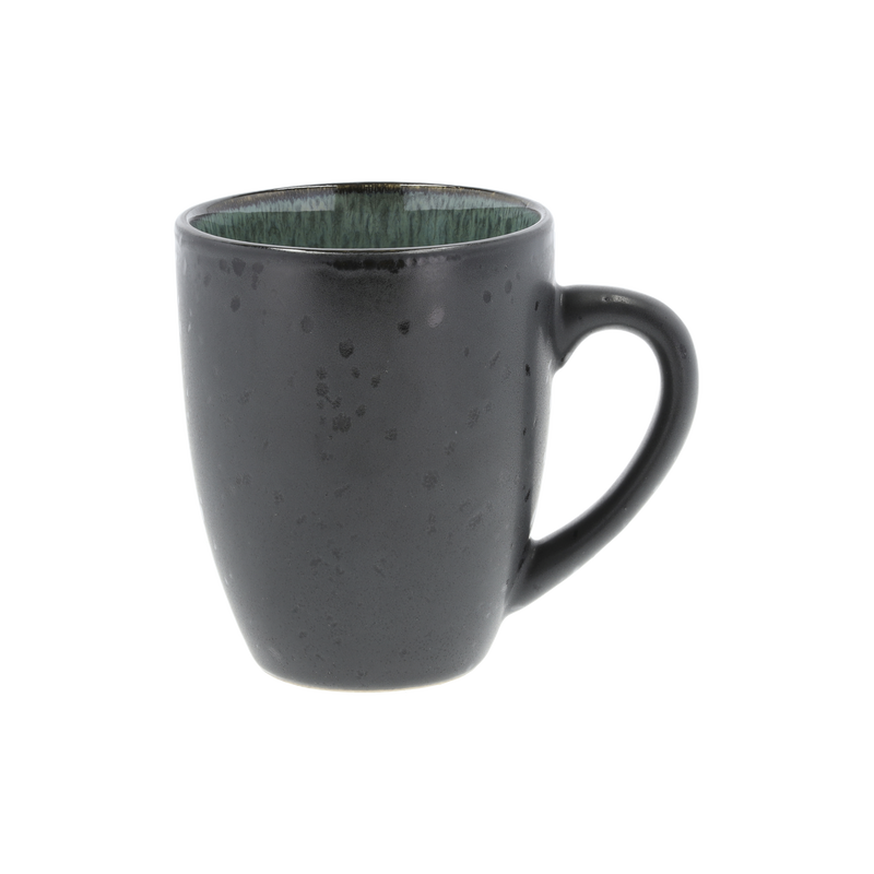 Stoneware Mug With Handle 0.3 L Black, Green