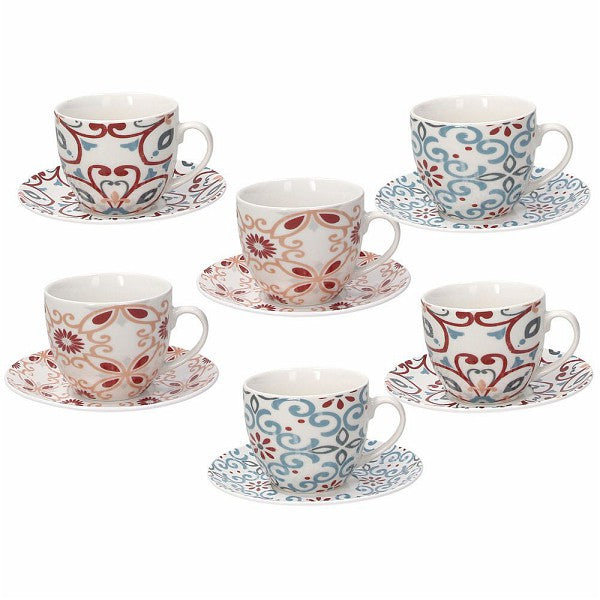 Iris Ribeira Tea Cup & Saucer Set 6