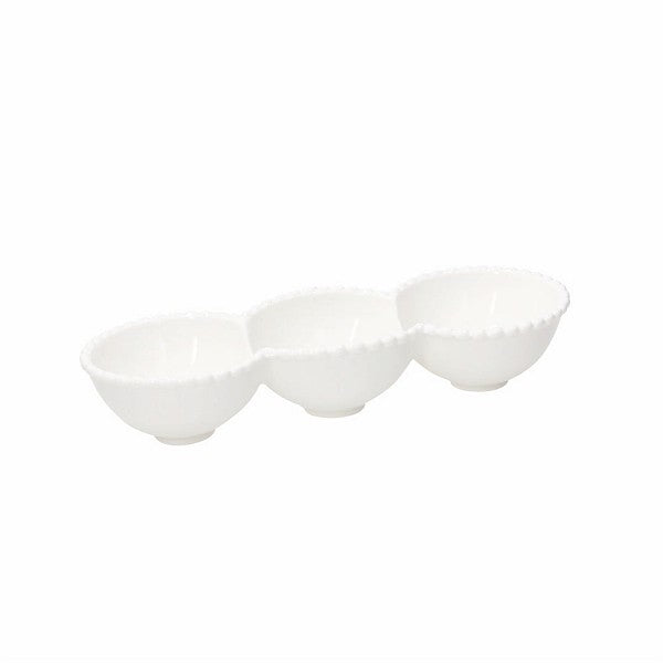 Ornament Pearl 3 Comp. Appetizer Serving Tray