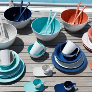 Summer - Salad Bowl & Cutlery - Acqua