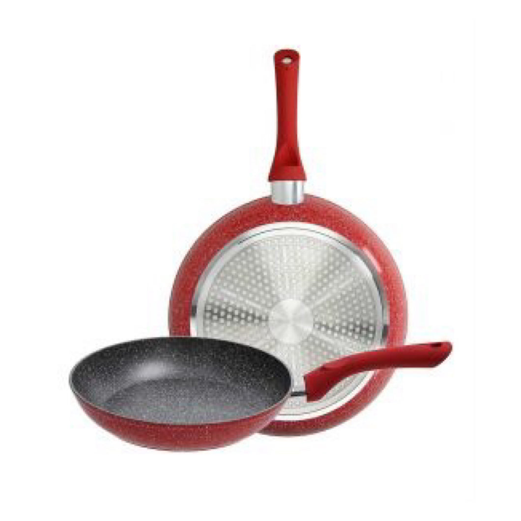 Grancuci Red Stone Set 2 Pans 24 & 28cm