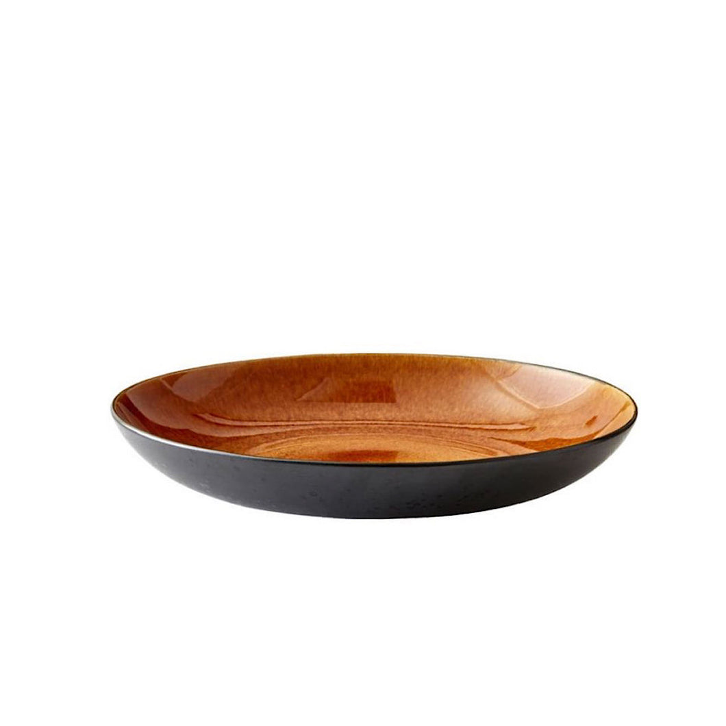 Stoneware Dish  40cm Black Amber