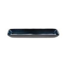 Load image into Gallery viewer, Stoneware Dish 14x38cm Black, Dark Blue
