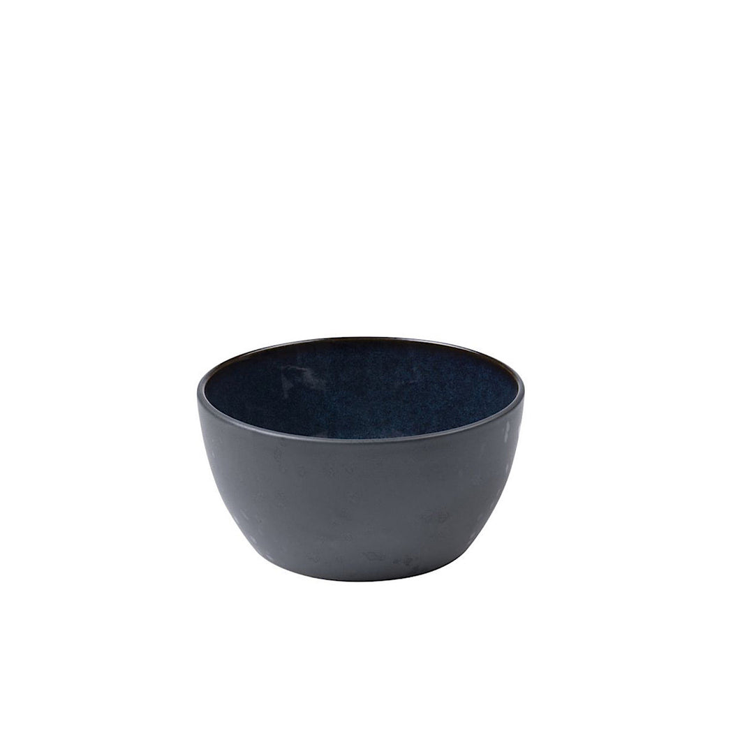 Stoneware Bowl  14cm Black Dark Blue