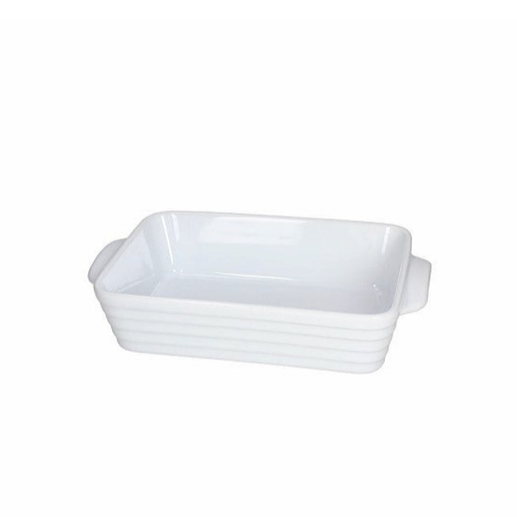 Rect.Bak.Dish 26.5x17cm/6.5h Pl-Cook Rings