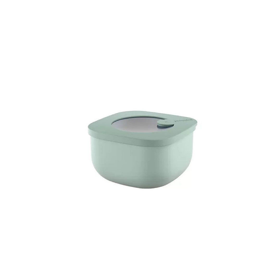 S STORE&MORE - Shallow airtight fridge/freezer/microwave containers Sage green 450cc