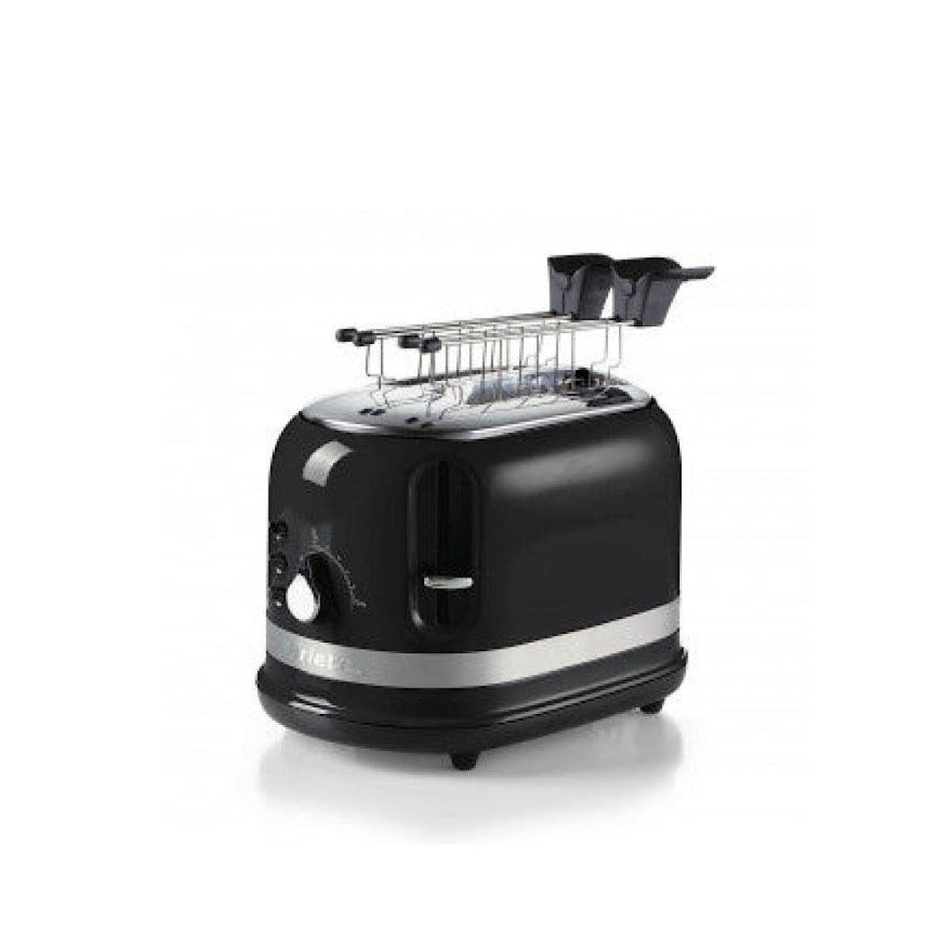Toaster For 2 Slices With Tongs Moderna Range Black