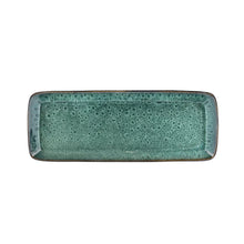 Load image into Gallery viewer, Stoneware Dish 14x38 cm Black, Green
