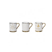 Load image into Gallery viewer, Natale Mug 400cc Gold Christmas Set 3pcs
