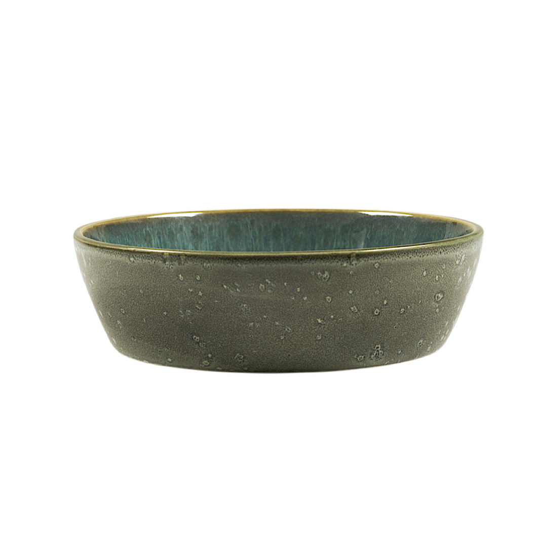 Stoneware Soup Bowl 18cm Green/ Green