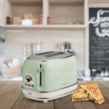 Load image into Gallery viewer, Vintage Toaster 2S Green 810W
