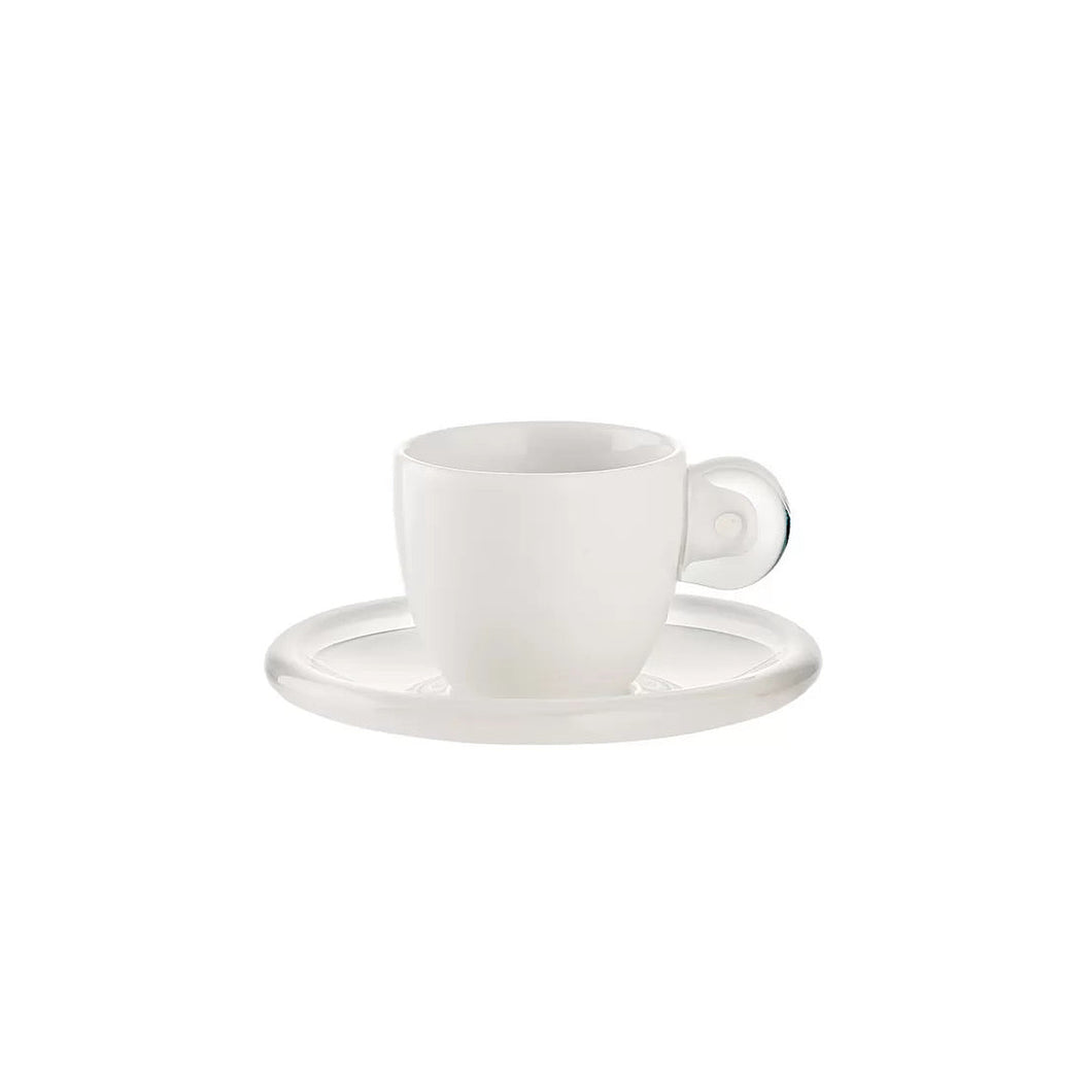 Set 6 Espresso Cups With Saucers Gocce